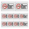 10pcs no smoking vehicle stickers self-adhesive durable