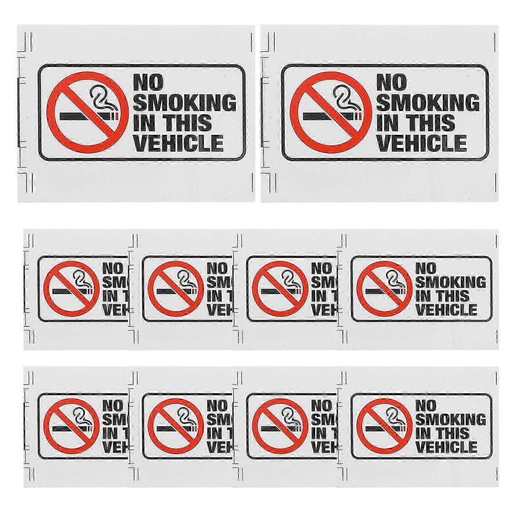 10pcs no smoking vehicle stickers self-adhesive durable