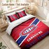 Постельное белье с индивидуальным именем, 3 предмета, принт Montreal Canadiens, пододеяльник + 2 наволочки, мягкий декор для кровати