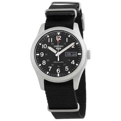 Восстановленные мужские часы Seiko 5 Sports с черным циферблатом, автоматические, SRPG37 SRPG37K1 SRPG37K, 100 м