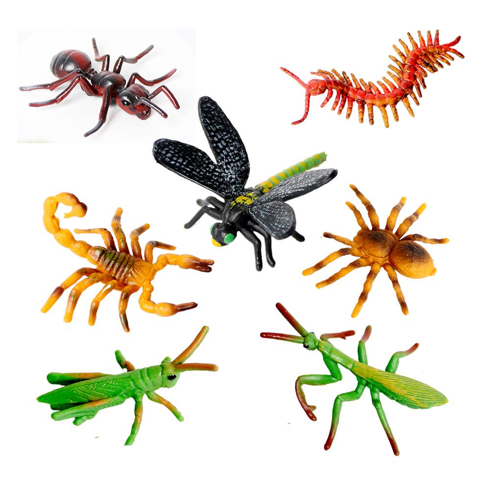 Insect Toy Miniature Insects Figures Animal Figurines Beetle Bee Spider Models Action Figure Plastic Animals Toys for Children