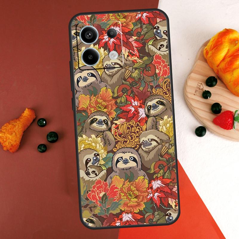 Cute Sloth Animal Case For Xiaomi Redmi Note 14 9 10 11 12 13 Pro 9S 10S 11S 12S Redmi 13C 10C 12C 14C Coque
