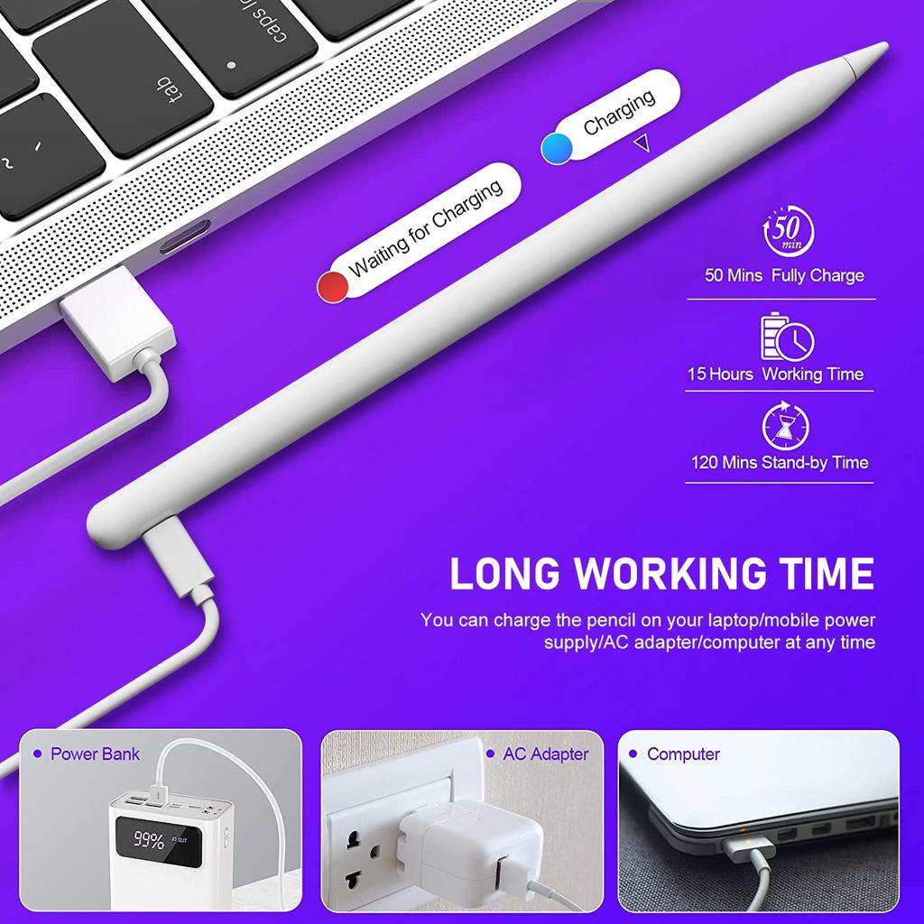 Стилусы для iPad Apple Pencil Универсальная сенсорная ручка для Xiaomi HuaWei IOS Lenovo Магнитная чувствительность к наклону Отклонение ладони