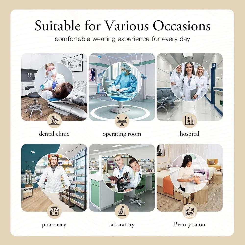 Медицинский костюм Slim Fit для женщин, Комплекты скрабов, Аксессуары для медсестер, Больничные хирургические халаты, Рабочая одежда для стоматологической клиники, салона красоты