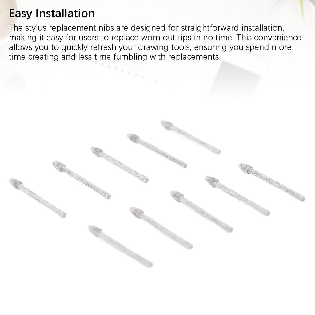 10 шт. Сменные фетровые наконечники для стилуса из нержавеющей стали для планшетов Kamvas 12 13 22 22 Plus Pro 16 Plus 4K Pro24