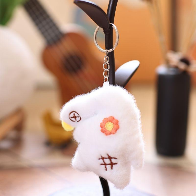 Забавный плюшевый брелок в виде цветка и гуся, мягкая кукла-утка, брелок для ключей, подвеска для рюкзака, украшение для школьной сумки, милые подарки