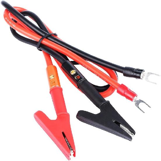 DROK 18 AWG USB to Alligator Clips with Wires - USB Male to Female Ports Test Leads with Alligator Clips Electrical Testing 13.35 inches 3-5A