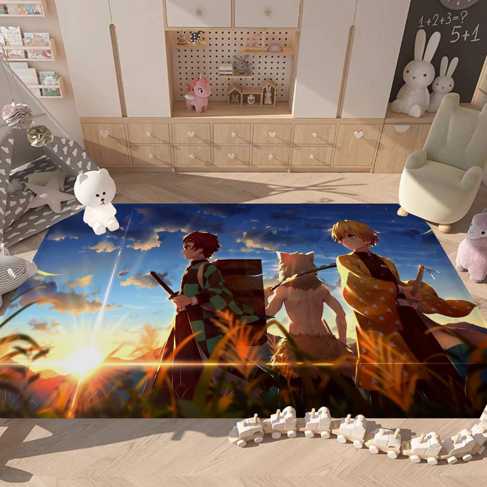 Anime D-DemonS Slayer Bathroom Mat Kids Room Bedroom Decoration Balcony Anti-Slip Doormat Living Room Welcome Rug