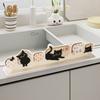 Милый котенок Кухонная водоотражательная пластина Защита от брызг Мойка для мытья посуды Раковина Водонепроницаемая полоса Раковина Бытовая Креативная акриловая водоотражательная пластина