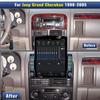 9,7-дюймовый вертикальный экран Tesla Android автомобильное радио для Jeep Grand Cherokee II WJ 1998-2004 навигация GPS мультимедийный плеер