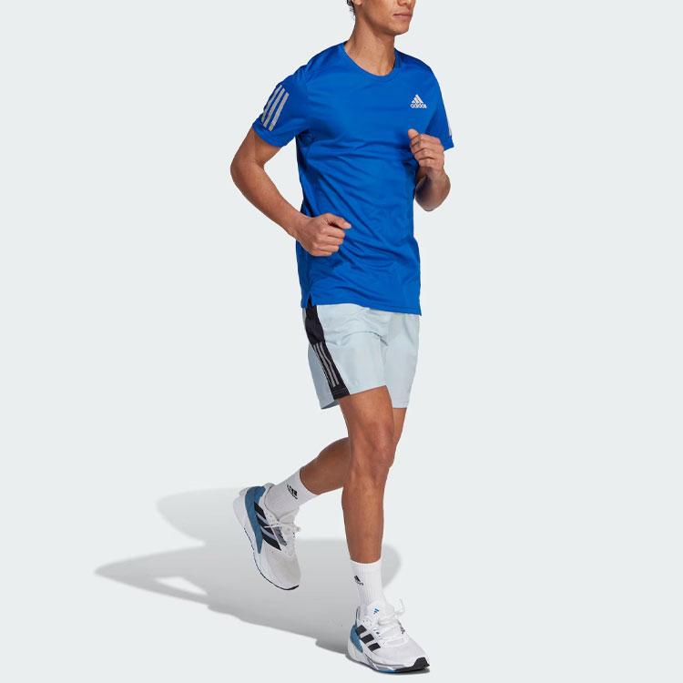 Adidas Футболка с коротким рукавом для бега Own The Run Colorblock, мужская, синяя IM2528