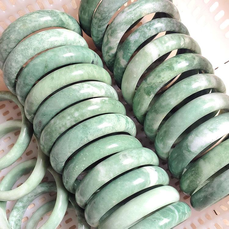 Women's Fashion Bracelet Bangle Green Natural Stone Jade Real Jade Jewelry