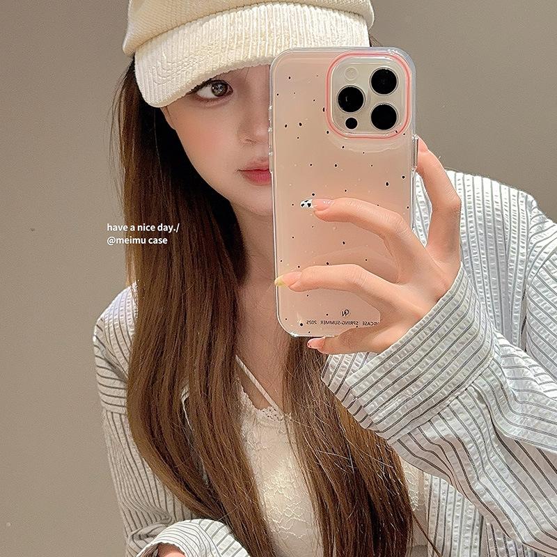 Желейный цвет Корейские брызги чернил для Apple для Apple 17 Двухслойный чехол для мобильного телефона 16 для IPhone14 Защитный чехол 15 Женщины