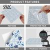 Rental Friendly Wall Decor 24Pcs Peel And Stick Backsplash Tile, Retro Blue PVC Kitchen Backsplash, Decorative Removable Furniture Surface Protector