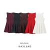 Kaslead New Arrival Women's Clothing Fashion Style Fashion Minimalist Wide Sleeveless Boat Neck Short Dress 3067230