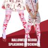Леггинсы на Хэллоуин с черепом и пауком и кровью