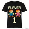 Vintage Pixel Level Up Ghost Print Cotton T Shirt Unisex Women Retro Arcade Game Streetwear Loose Casual Tee
