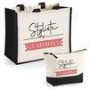 Coffret Cadeau - PLANETEE - Styliste En Vacances - Sac Cabas Jute Et Trousse - Impression DTF HD - Made In France