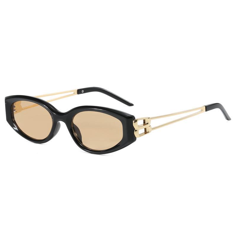 Солнцезащитные очки овальной формы в корейском стиле - Модные очки с защитой от УФ, вдохновленные европейскими и американскими инфлюенсерами