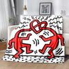 1pc Blanket Keith Haring Ascending2 Print Design, Lightweight Blanket for Sofa, Bed- Soft &Warm, Gift for All Seasons like Christmas, Halloween