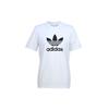 Adidas Originals Clover Letter Print Casual Breathable Sports Short Sleeve T-Shirt Men Tops White CW0710