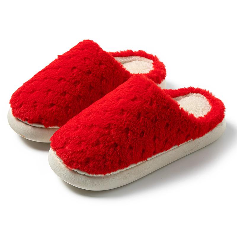 Fashion Winter Thin Household Bedroom Cotton Slipper Warm Furry Men Women Shoes Indoor Slippers Warm Plush Home Slipper Ladies Flip Flop