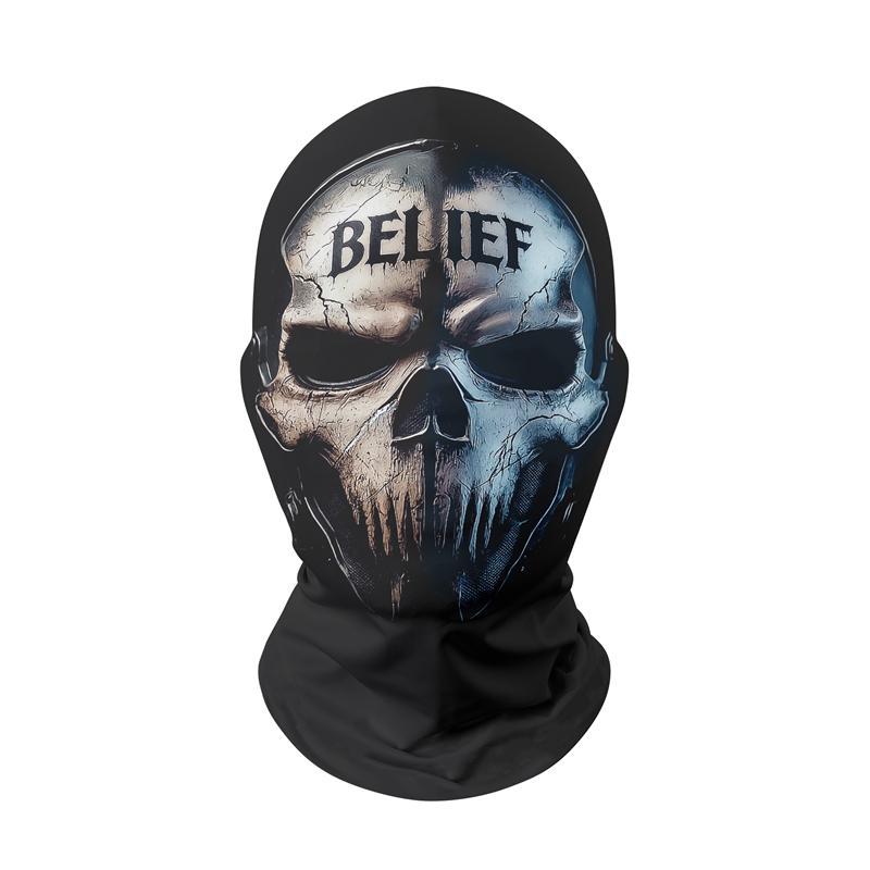 Halloween Christmas Balaclava Funny Carnival Character Evil Bloody Clown Ski Mask with Red Nose Headgear Unisex Polyester