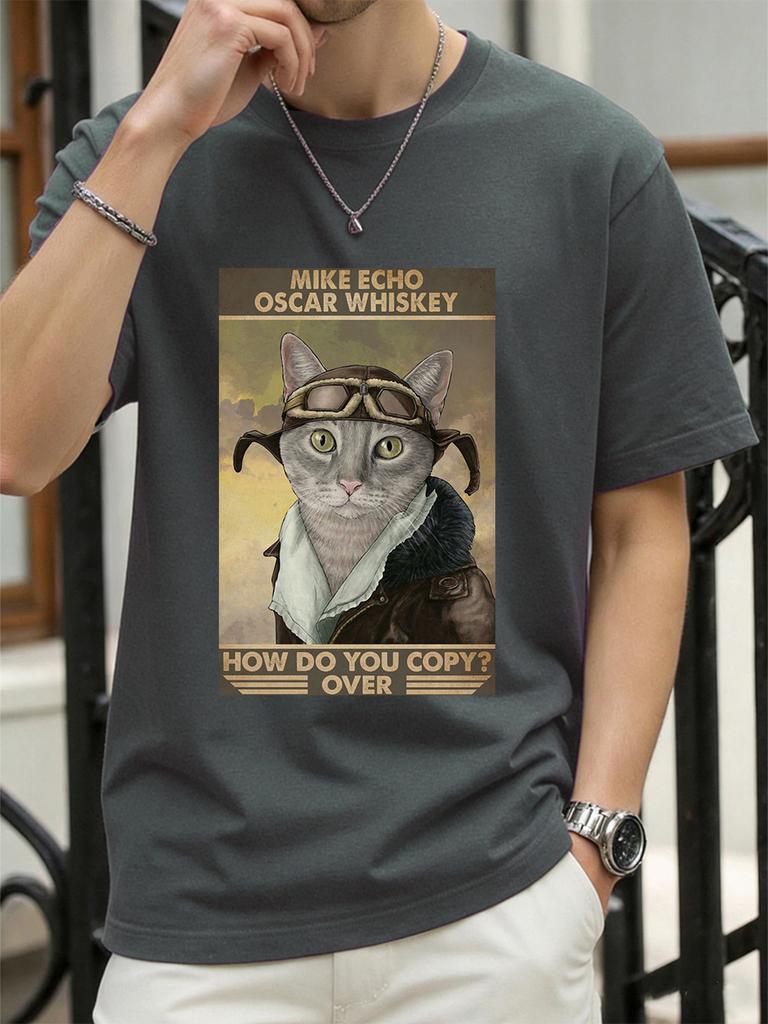 Retro Styled Cat Calling Out Prints TShirts Womens Summer Cotton Tops Loose ONeck Soft Short Sleeve T Shirts Casual Clothes