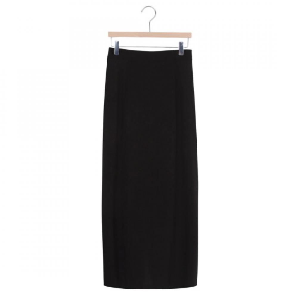 SHop Women Linen H Line Long Skirt witH Back Slit Black Stj Wsk 21374