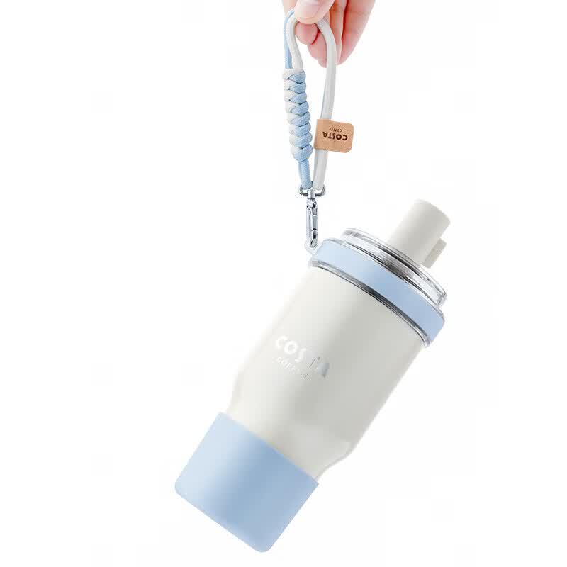 COSTA Прозрачный небесный термокружка-стакан для путешествий с соломинкой