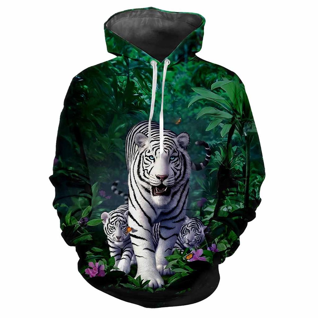 Тигр Животное Зверь 3D Печатный Весна И Осень Мужчины С Толстовкой Свободный Повседневный Модный Личность Для Создания Удобной Одежды