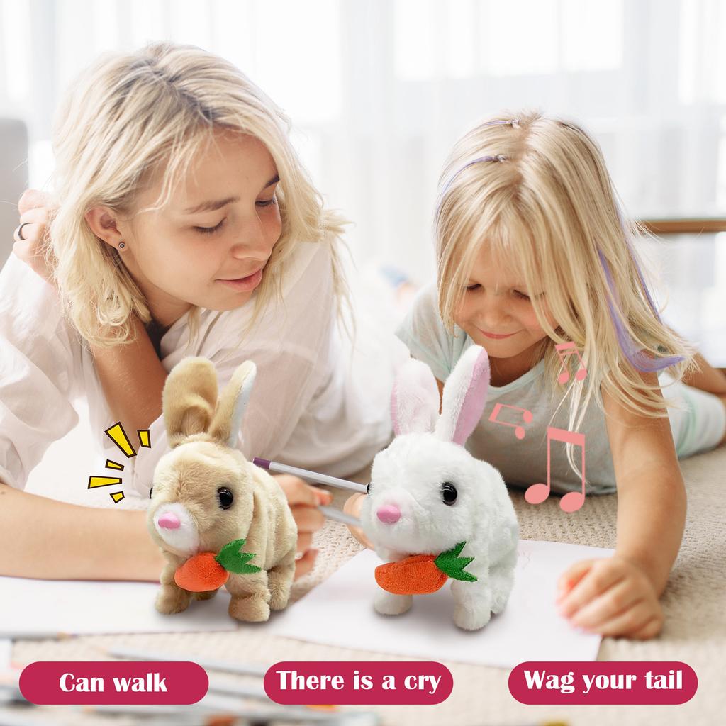 Simulation Pet Plush Electric Little Toy Can Jump And Call Children To Play House, Pet Electric Toy