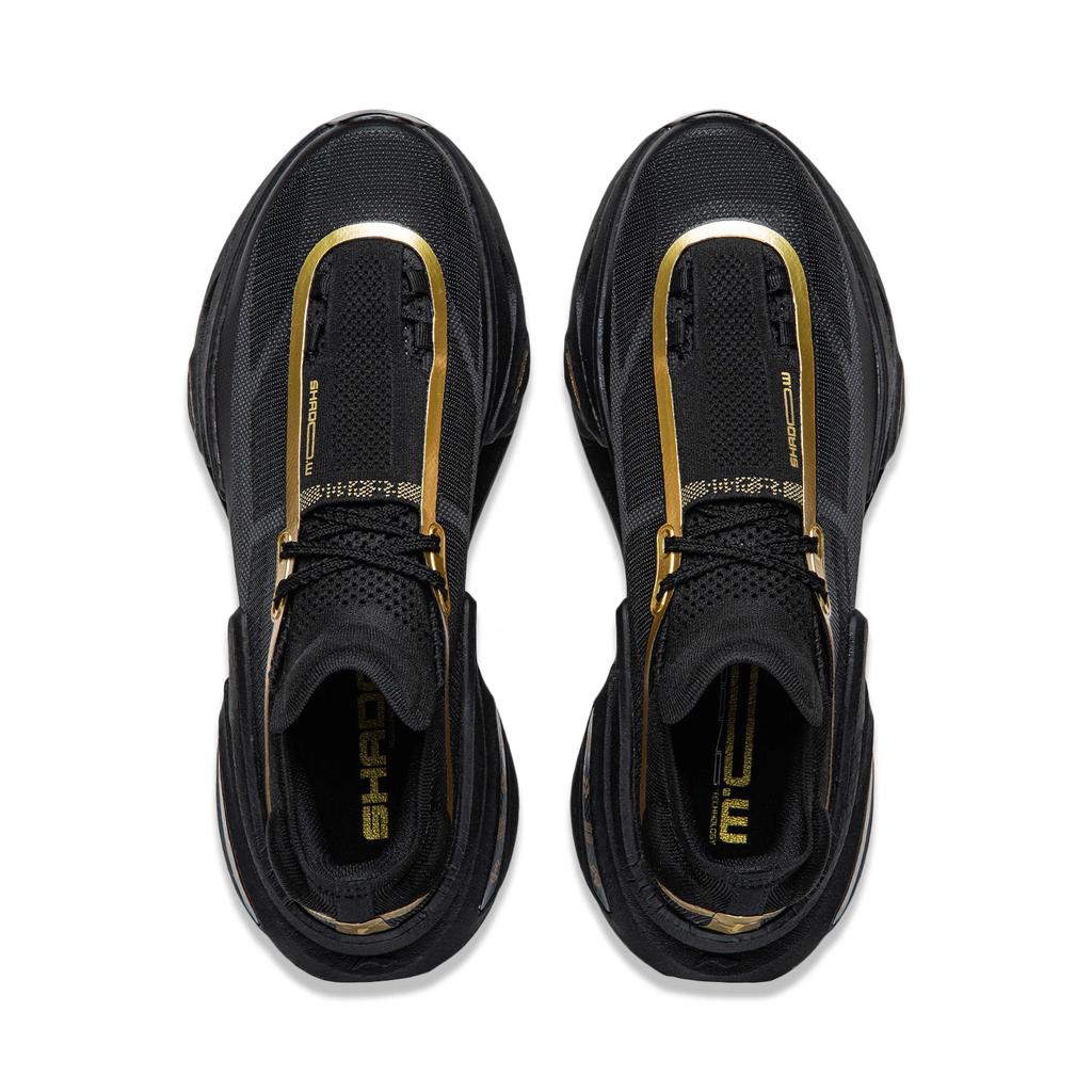 Li Ning Shadow 3.0 Амортизация Отскок Низкие Беговые Кроссовки Унисекс Черно-Золотые ARRV001-33