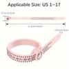 1pc 1-17mm Ring Dimender American Measuring Tool with Magnifying Glass Ring Measuring Tape Ring Soft Ruler