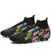 Футбольные бутсы 31-48, мужские крупногабаритные футбольные бутсы с высоким берцем, противоскользящие бутсы с длинными ногтями, TPR, искусственный капитан, молодежные футбольные бутсы на открытом воздухе