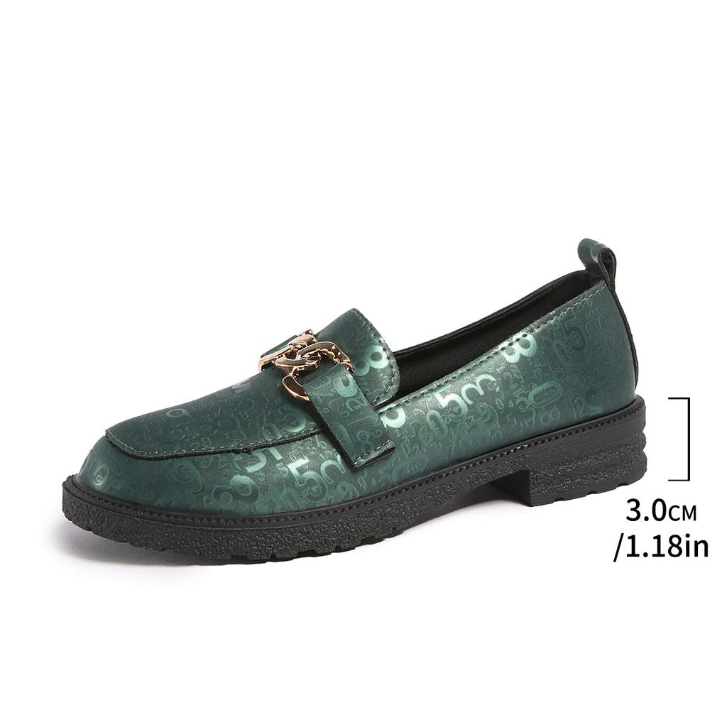 Foreign Trade Large Size 2025 Spring and Autumn New Loafers Women's British Style Trend Casual Leather Shoes Lazy Shoes