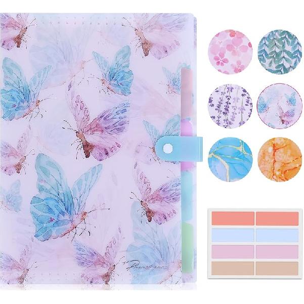 Forest Series Expanding File Folder Stylish Funky Cute Retro Document Organizer with Natural Scenes for Students,Teachers & Freelancers - Blue