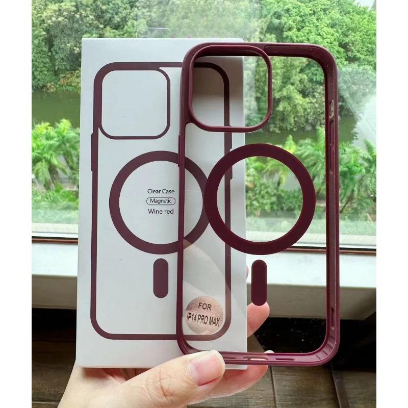 Подходит для Apple 14 Магнитный чехол для телефона IPhone 15 Pro Матовый цвет Прозрачный акриловый Magsafe