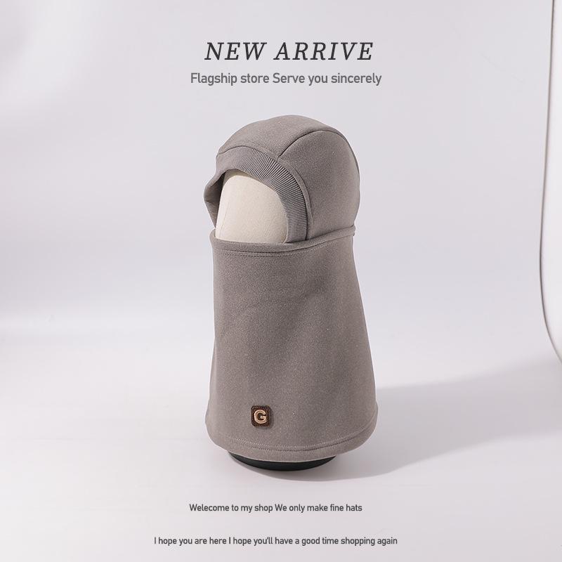 Cycling Warm Artifact Hat Women's Autumn and Winter Helmet Lined Windproof Mask Scarf Ear Protection Neck Pullover Hat