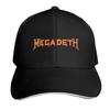 Кепка с логотипом Megadeth Модная повседневная бейсболка Регулируемая кепка Хип-хоп Летняя Унисекс Бейсболки Разноцветная