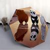 We Bare Bears Friends Automatic Folding Umbrella, Self-Opening/ Closing, Durable Windproof Travel Umbrella for Outdoor Adventures a0826082