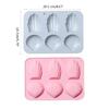 Форма для муссовых тортов 6 ячеек Форма для мадленов из силикона Инструмент для выпечки Легко моется