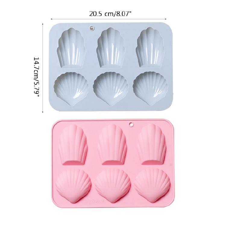 Форма для муссовых тортов 6 ячеек Форма для мадленов из силикона Инструмент для выпечки Легко моется