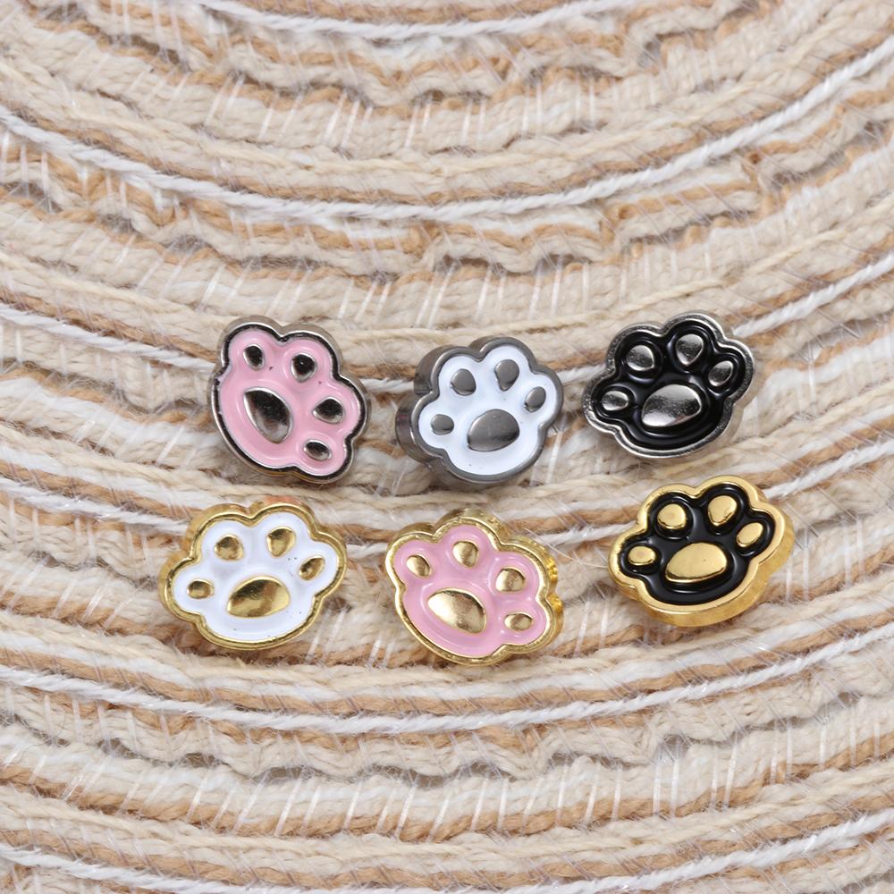 Dollhoues Miniature Decoration Metal Buckles DIY Doll Clothes Mini Buttons Clothing Sewing Buckle