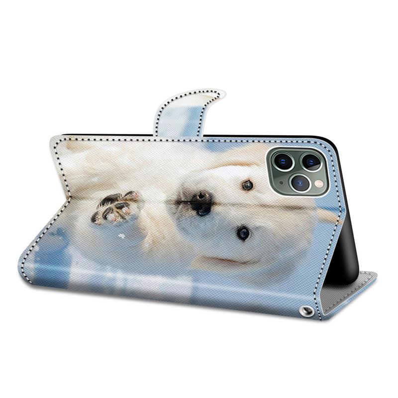 Fashion Painted Pattern Cover Lanyard Flip Leather Case For iPhone Samsung Huawei Honor Xiaomi Redmi OPPO Realme Moto Asus