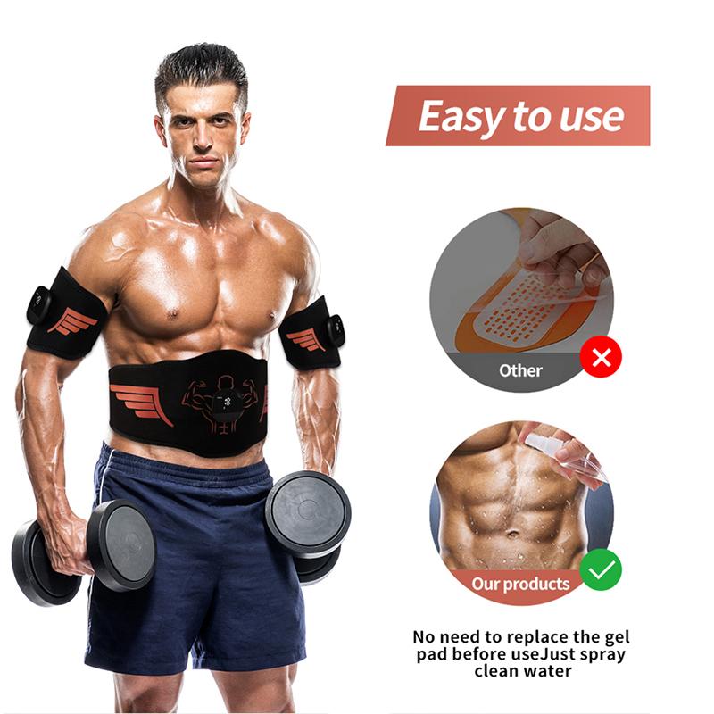 EMS Muscle Stimulator Abdominal Trainer Abs Toner Arm Belly Leg Exercise Workout Lose Weight Fat Burn Home Gym Fitness Equipment