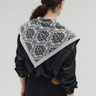 SALTY PEBBLE TWO WAY JACQUARD CAPE KNIT [black]