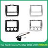 For Ford Focus 2 MK2 2004 - 2011(9Inch.Black)Car Radio Fascias Android GPS MP5 Stereo Player 2 Din Head Unit Panel Dash Frame