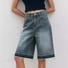 Women's Retro Loose High Waist Casual Fashion Denim Midi Pants