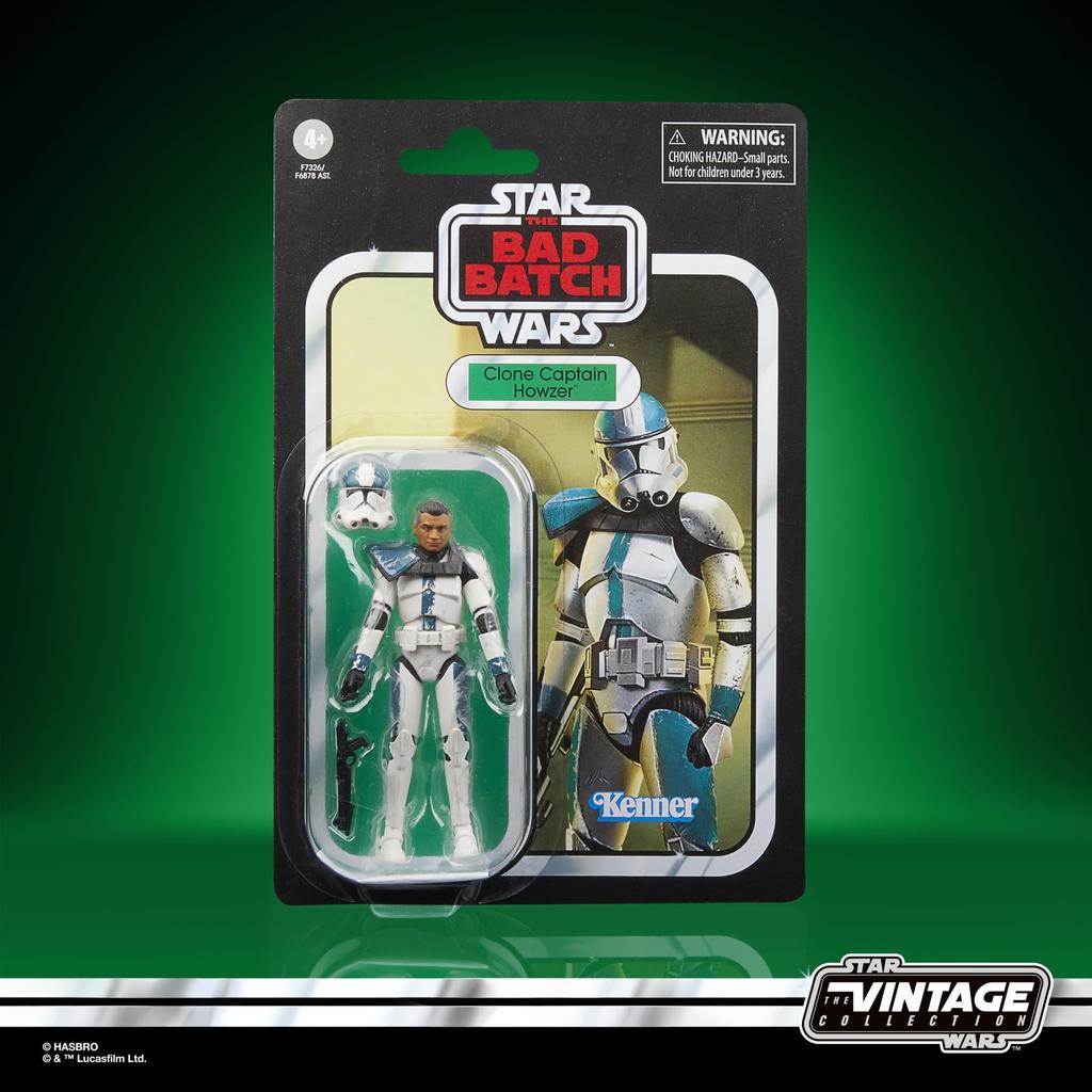 Star Wars Vintage Collection Clone Captain Howser, The Bad Batch 3.75-inch Collectible Action Figure, Ages 4 and Up